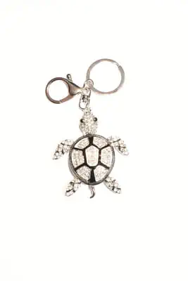 porte-cle tortue Argent