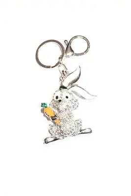 porte-cle lapin Argent