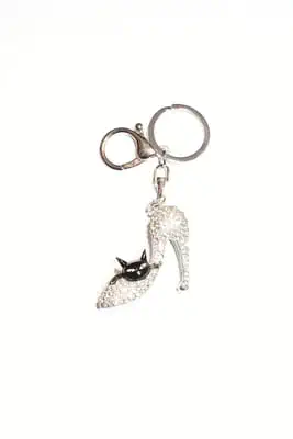 porte-cle chaussure escarpin Argent