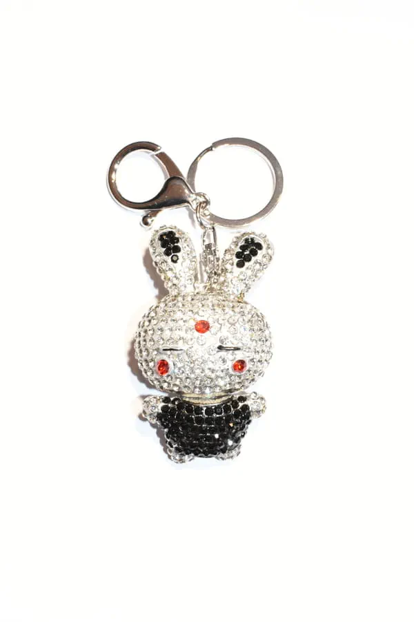 porte-cle lapin Argent