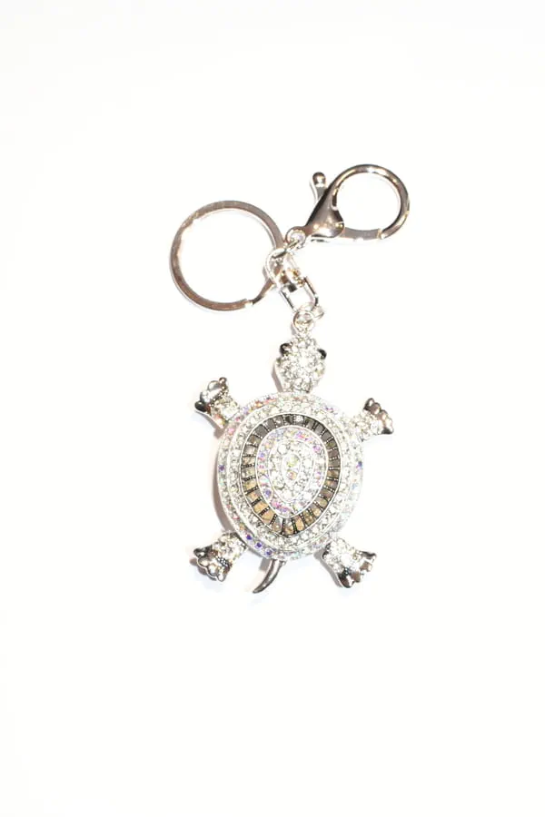 porte-cle tortue Argent