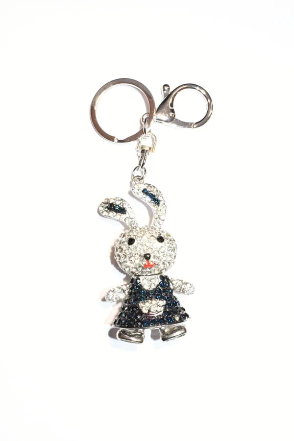 porte-cle lapin Argent