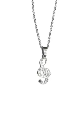 Pendentif note de musique Argent