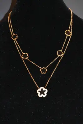 Collier fleur Or BAC02A 