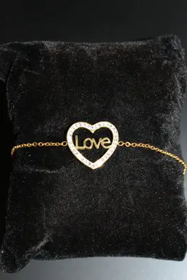 Bracelet coeur love Or