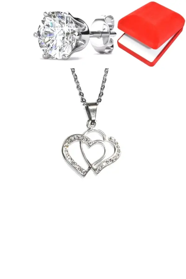 Coffret double coeur Argent