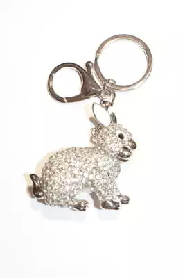 porte-cle lapin multicolore