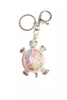 porte-cle tortue multicolore