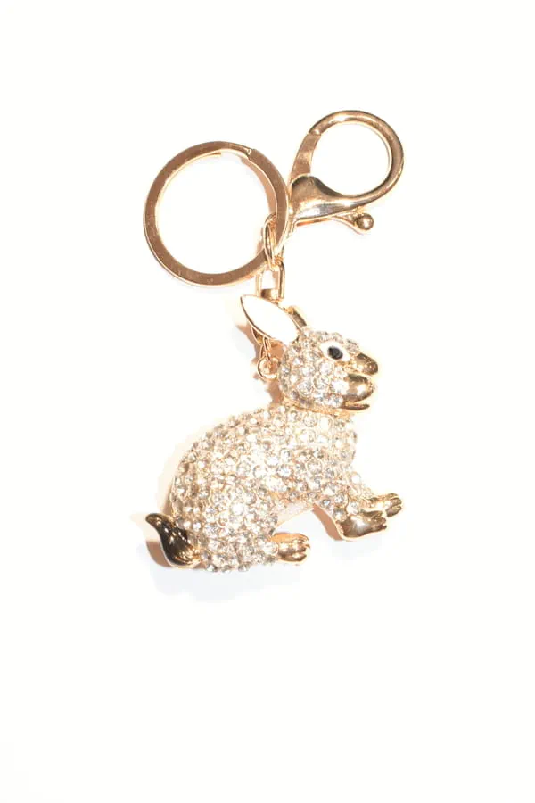 porte-cle lapin multicolore