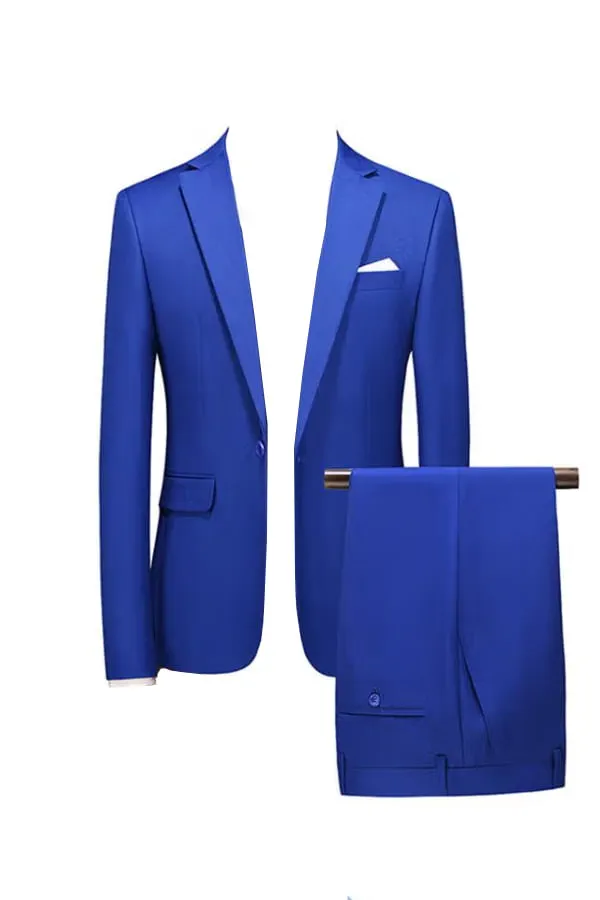 Costume de la maison La Sartoria slim-fit taille 48 veste - 40 pantalon Bleu royale