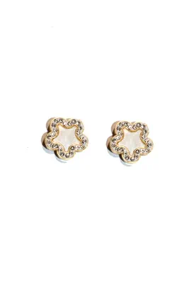 Boucle-d-oreille fleur Or