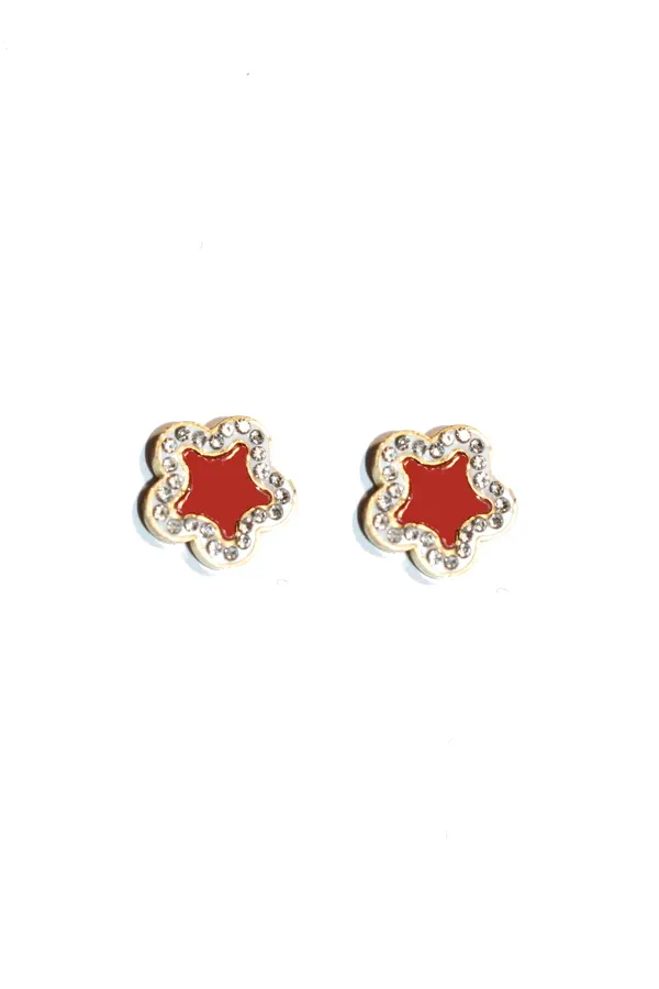 Boucle-d-oreille fleur Or