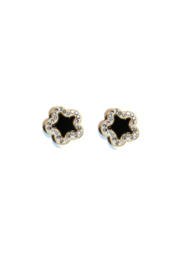 Boucle-d-oreille fleur Or