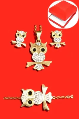 Coffret hibou chouette Or