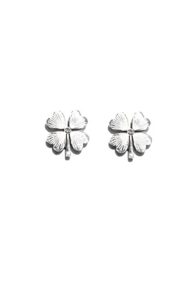 Boucle-d-oreille tréfle Argent