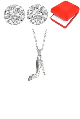 coffret chaîne en acier escarpin Argent