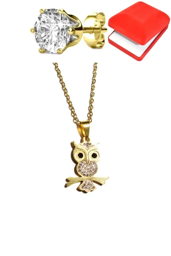 Coffret hibou chouette Or