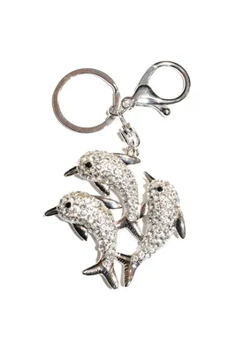 porte-cle dauphin Argent
