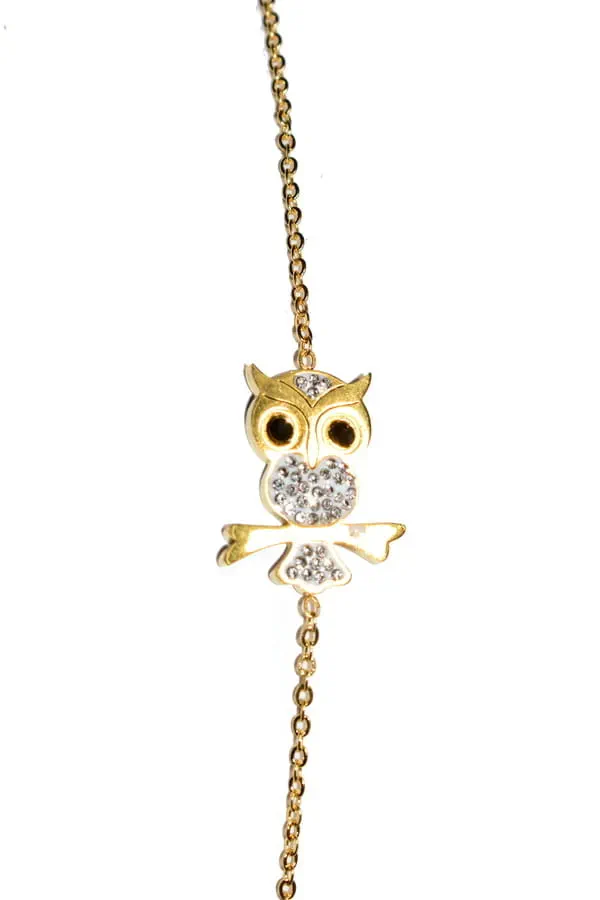 Bracelet hibou chouette Or