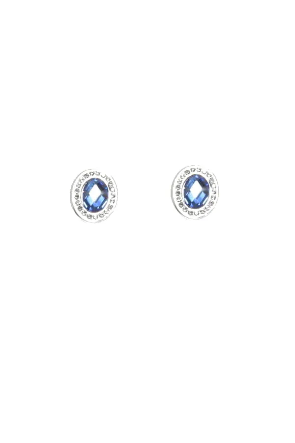 Boucle-d-oreille bleu royale Argent