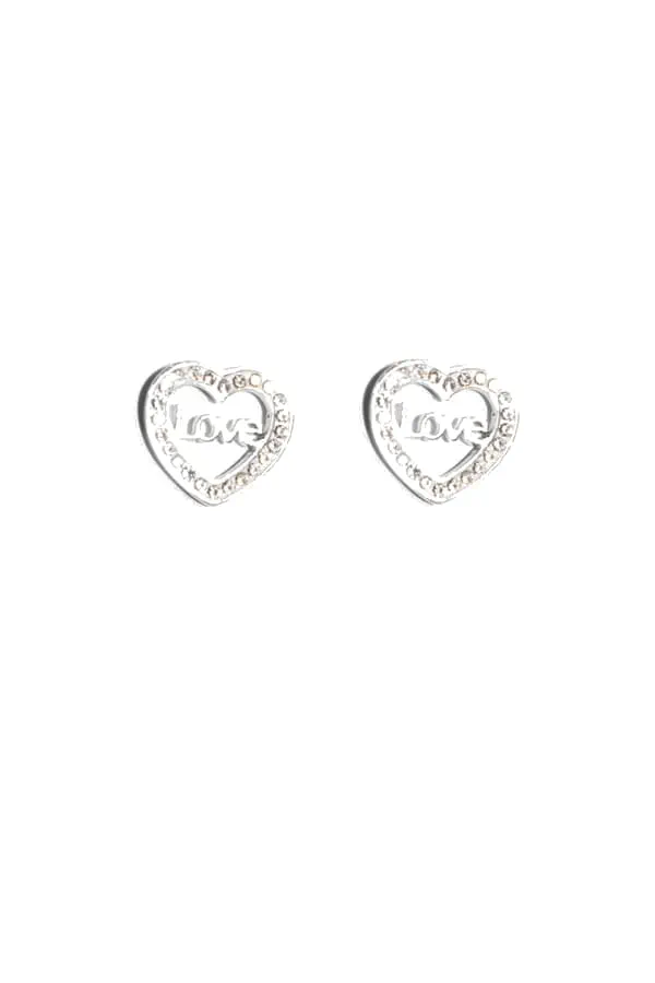 Boucle-d-oreille coeur love Argent