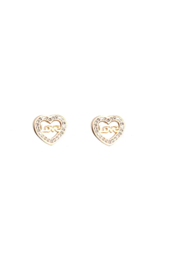 Boucle-d-oreille coeur love Or