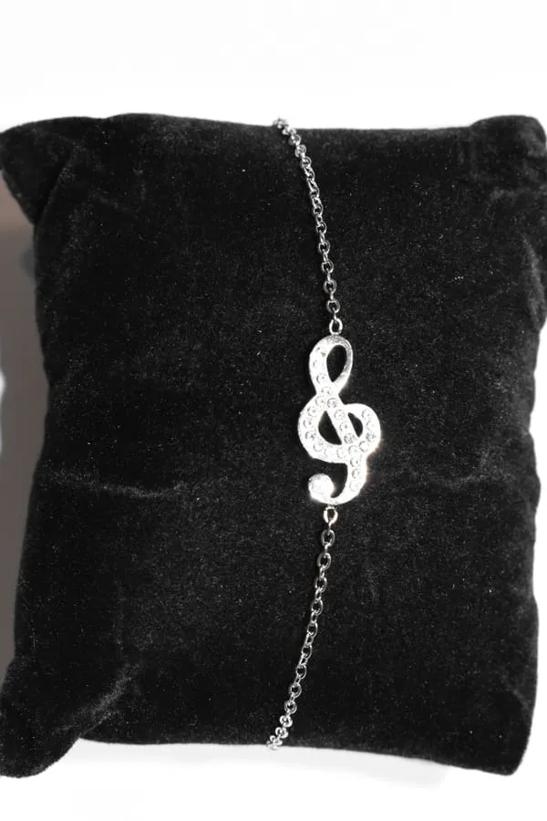 Bracelet note de musique Argent