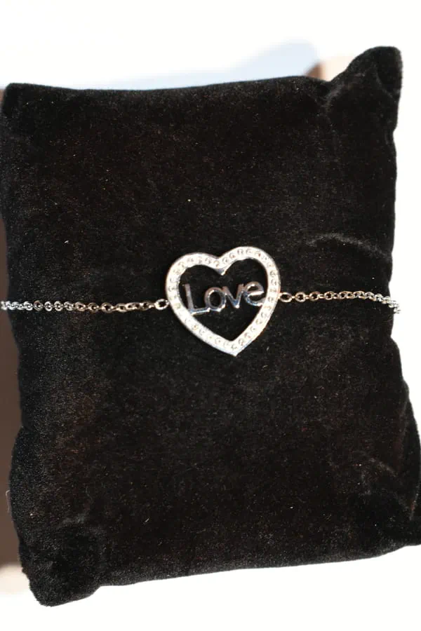 Bracelet coeur love Argent