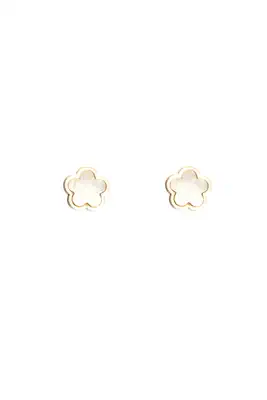 Boucle-d-oreille fleur Or