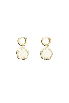 Boucle-d-oreille fleur Or