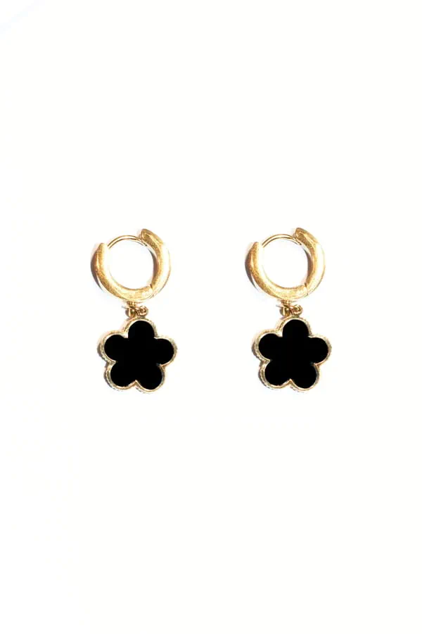 Boucle-d-oreille fleur Or