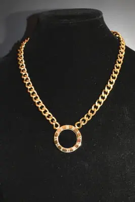 Collier cercle chiffre romain Or