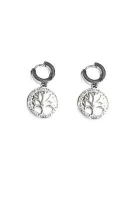 Boucle-d-oreille arbre de la vie Argent