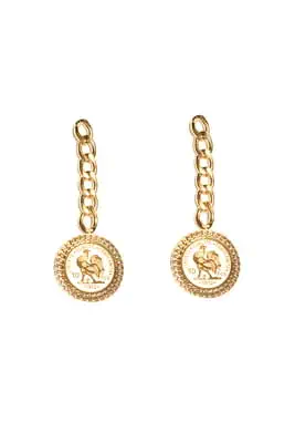 Boucle-d-oreille coq reine Or
