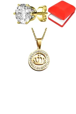 Coffret rouge couronne Or
