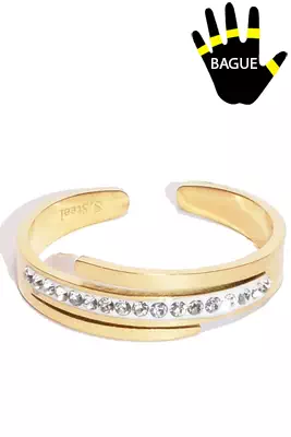 Bague taille réglable Or