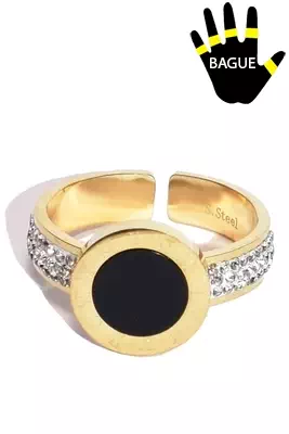 Bague chiffre romain taille réglable Or