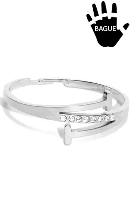 Bague taille réglable Argent EF84CD 