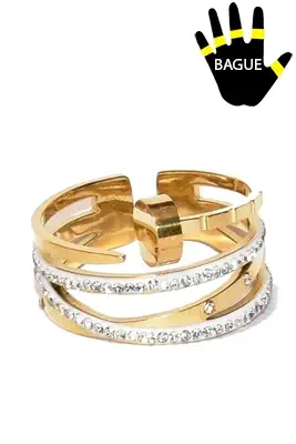 Bague taille réglable Or