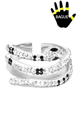 Bague serpent taille réglable Argent