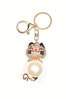 porte-cle chat Or 540D6C 