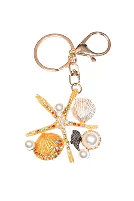 porte-cle étoile de mer Or