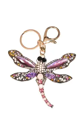porte-cle libellule Or