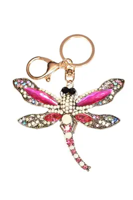 porte-cle libellule Or