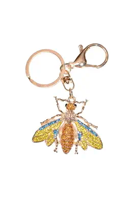 porte-cle abeille Or