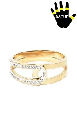 Bague taille réglable Or