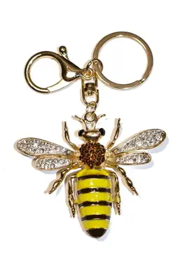 porte-cle abeille Or