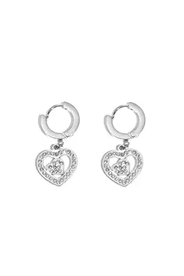 Boucle-d-oreille coeur Argent