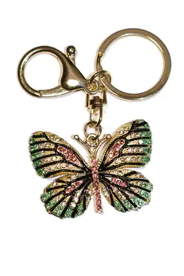 porte-cle papillon Or