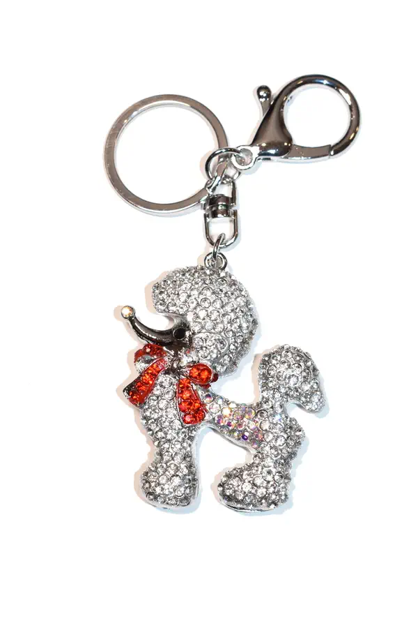 porte-cle chien Argent